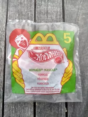 NASCAR Hot Wheels 1998 McDonalds #94 Ronald #5 Diecast Red Car Happy Meal NIB • $3.99