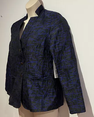 Black/Blue Lined Long Sleeve Jacket Size14 Good Quality Black Pepper New/ Tags • $35