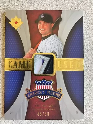 2007 Ultimate Collection America's Pastime Matt Holliday 45/50 Four Color Patch • $9.99