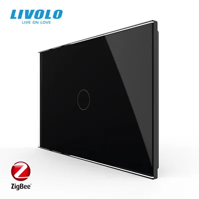 $35.55 • Buy LIVOLO 1 Gang Zigbee Smart Home Wall Touch Light Switch Black Panel Google Alexa