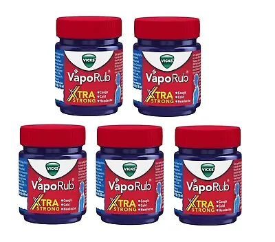 5 X Vicks VapoRub Xtra Strong For Cough Cold And Headache - 50 Ml Multi Pack • $28.88