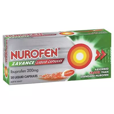 $16.95 • Buy Nurofen Zavance Fast Effective Pain Relief 200mg 20 Liquid Capsules