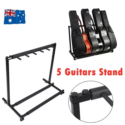 $36.99 • Buy 5 Guitars Guitar Stand Tidy Storage Rack Display Metal Padded Foam 3 Acoustic AU