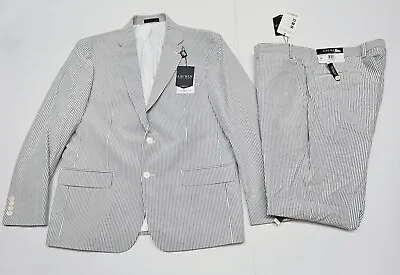 Ralph Lauren Mens 43R Jacket 38x32 Pants Classic Fit Seersucker 2 Pc Suit Blue • $124.99