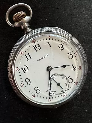 Vintage Waltham Pocket Watch Sterling Silver Model 1899 • $100