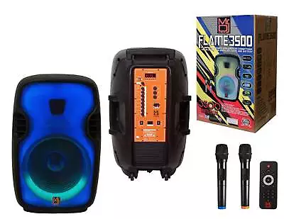 MR DJ FLAME3500LED Professional Portable 15” 2-Way Full-Range Powered/Active DJ  • $179.99