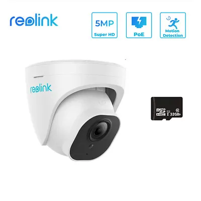 £65.99 • Buy Reolink 5MP PoE Security IP Camera Dome CCTV Night Vision RLC-520A 32GB Micro SD