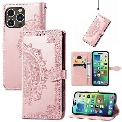 $11.19 • Buy For IPhone 14 13 12 11 Pro Max X XS XR 7 8 Plus Case Flower Leather Wallet Cover
