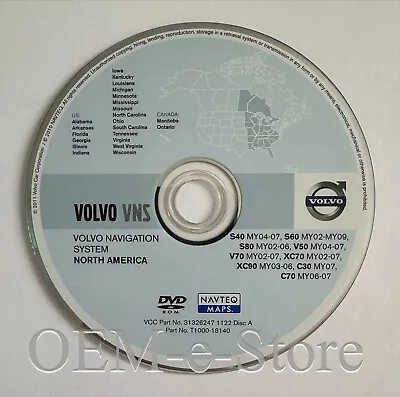 2002 2003 2004 2005 2006 Volvo S80 XC90 Navigation DVD Central + Southeast Map • $115