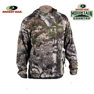 Men's Mossy Oak® Camo Bandit Tech Performance Hoodie Sweatshirt Mountain Country • $29.95