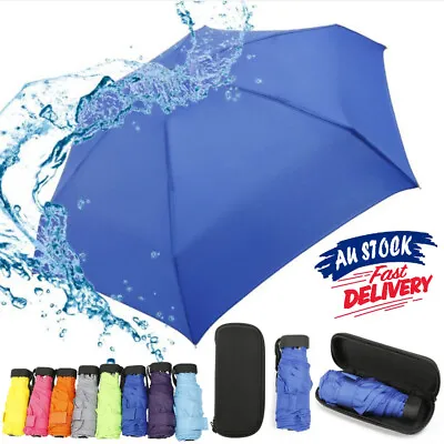 $17.99 • Buy Mini Umbrella Travel Compact Windproof With Box Sun Anti-UV Rain Super Folding
