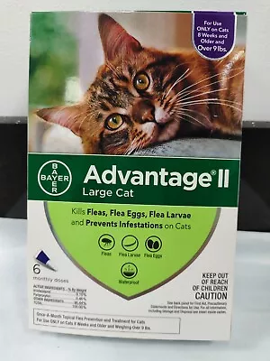 Advantage II Flea Prevention For Large Cats (9 Lbs And Over)- 6 Pack • $43.98