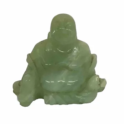 Light Green Jade Laughing Buddha Ornament 3”  • £15