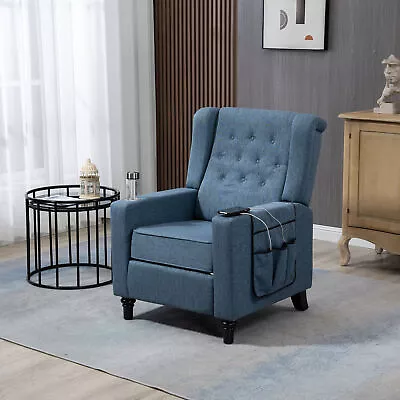 Modern Button Tufted Wingback Push Back Recliner Chair For Living Room • $275.17