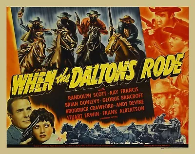 When The Daltons Rode Starring Randolph Scott Brian Donlevy Kay Francis • £3.50