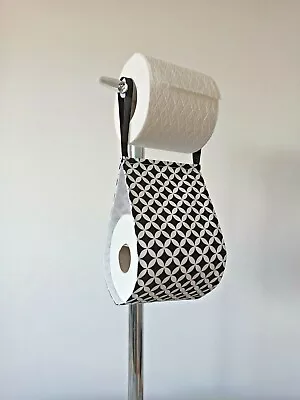 Hanging Roll Storage Black&white Small Bath Caravan Storage Loft Style • £9