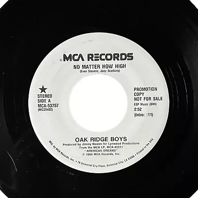 Oak Ridge Boys - No Matter How High 7” 45 RPM Promo Single • $3