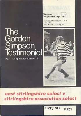 EAST STIRLINGSHIRE V STIRLINGSHIRE 9 DEC 1979 GORDON SIMPSON CELTIC PARTICK • £4.75