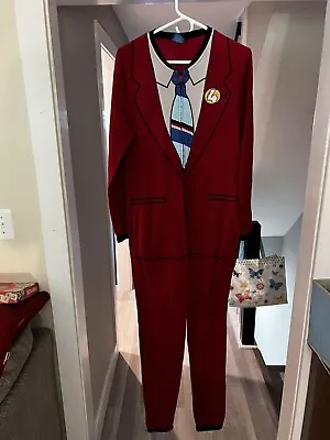 Anchorman One Piece Pajamas Medium Zip Front Red Suit Costume Long Sleeve Pants • $19.95