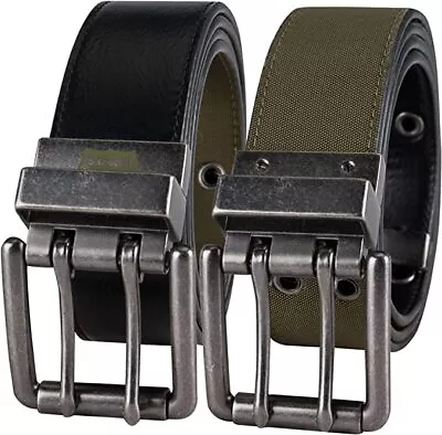 Levi's Men's Double Prong Reversible Belt Black And Green Various Sizes A2024 • $14.95