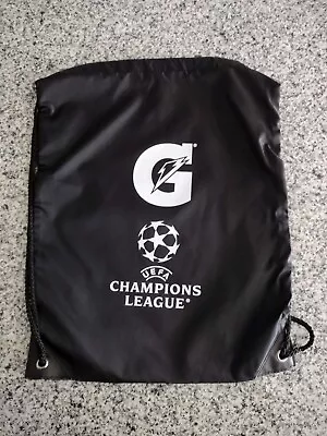 Gatorade UEFA Champions League Soccer Gymsack Drawstring Soccer Bag Black New • $5.85