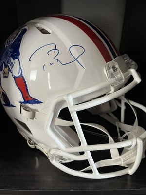 $1200 • Buy Tom Brady Signed Autographed Throwback Authentic Patriots Helmet W/ COA