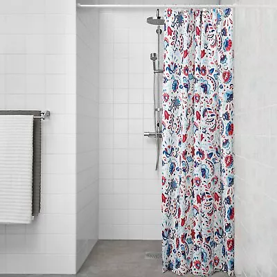 Ikea KRATTEN Shower Curtain White/multicolour 180x180 Cm  • £6.99