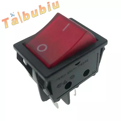 USA 4 Pin Rocker Switch Canal R Series Red Illuminated Double Pole 20A 16A • $7.99