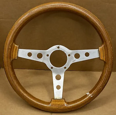 Vintage Wooden Steering Wheel 342.9mm. Made In Italy 11/79 • $95