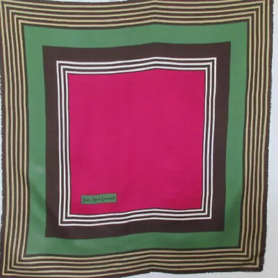 YVES SAINT LAURENT Designer Silk Scarf 34“ Square ScarvesiLove 4604 • £12.06