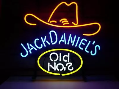 Jack Daniel's Hat Jack Lives Here Whiskey 17 X14  Neon Lamp Sign Light Beer Bar • $194.99