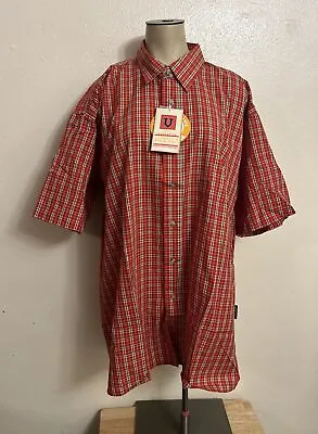 Vtg Y2K Veezo Button Up Shirt Mens Large Short Sleeve Button Up Red -  New • $24