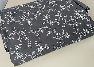 KOPPARRANKA IKEA Cotton TWIN XL Flat Sheet XL Floral Gray White 74 X 105 New • $17.99
