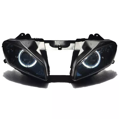 $309.99 • Buy White Halo Angel Eyes Headlight Assembly HID Bulbs For Yamaha YZF R6 2008-2014