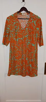 Aryeh Anthropologie Women's Dress Size Large Orange  A Line Shift Summer • $24