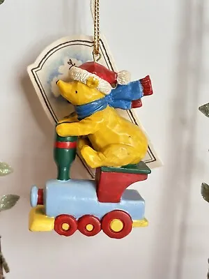 VTG Disney Classic Pooh “Winnie The Pooh On Train” Christmas Ornament 2x3” • $20.99