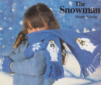 £1.99 • Buy Snowman Childrens Scarf & Mitts Set  -DK 3 Sizes  -  Knitting Pattern