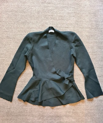 $150 • Buy Scanlan Theodore Crepe Knit Bottle Green Colour Wrap Jacket. Size Large