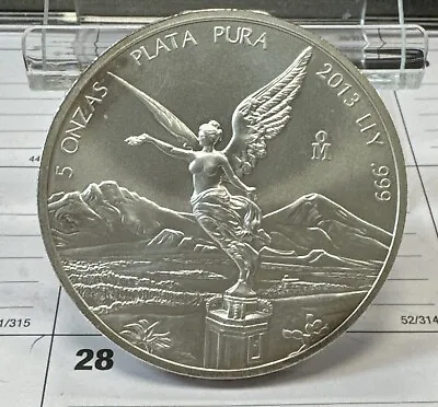 2013 Mexico Libertad 5 Onza .999 Fine Silver Coin 5oz • $189.95