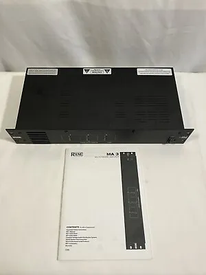 Rane MA3 Professional Multichannel Amplifier W/ Power Supply And Manual. TESTED! • $50