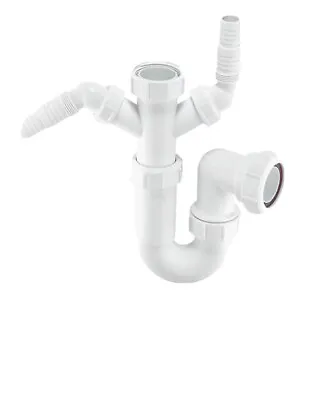 McAlpine WM11 Sink Trap With Twin 135 Degree Nozzles White • £11.99