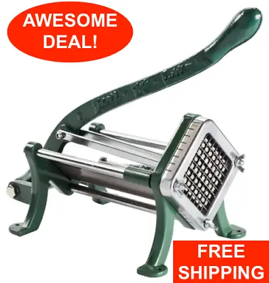 3/8  Green French Fry Cutter Potato Slicer Dicer Copper Commercial Restaurant • $49.99