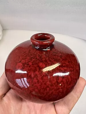 Rare Antique 18th Century Chinese Ming Dynasty Red Glaze Porcelain Vase • $1495