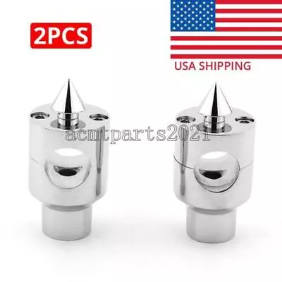 $41.80 • Buy Chrome Motorcycle Handlebar Risers 1  25mm For Yamaha V Star 650 1100 Road Star