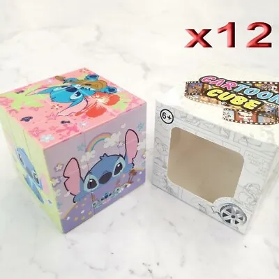 12pc Wholesale 3x3 Kids Stitch Rubiks Magic Speed Puzzle Cube Toys • $30