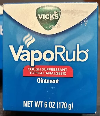 Vicks VapoRub Cough Suppressant Ointment 6 Oz Exp 2/26 • $20