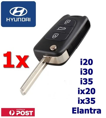 $12.95 • Buy 1 X Hyundai I20 IX20 I30 I35 IX35 Elantra Flip Key Remote Shell Case