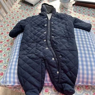 M & S Baby All In One Snowsuit. Ex Cond.  Age 3-6 Months • £7