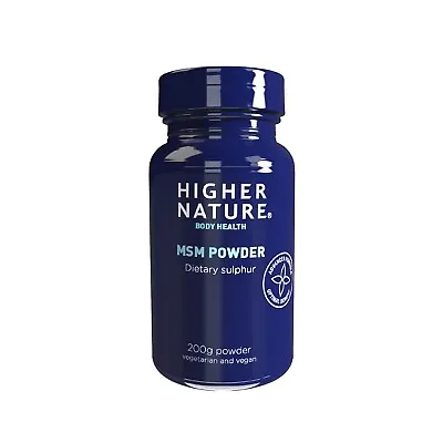 Higher Nature - MSM Powder - Dietary Sulphur - 1200mg MSM - 200g Powder • £21.95