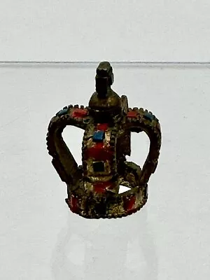 Dollhouse Gold Queen's Royal Crown Miniature Ornamental Accessory • $8